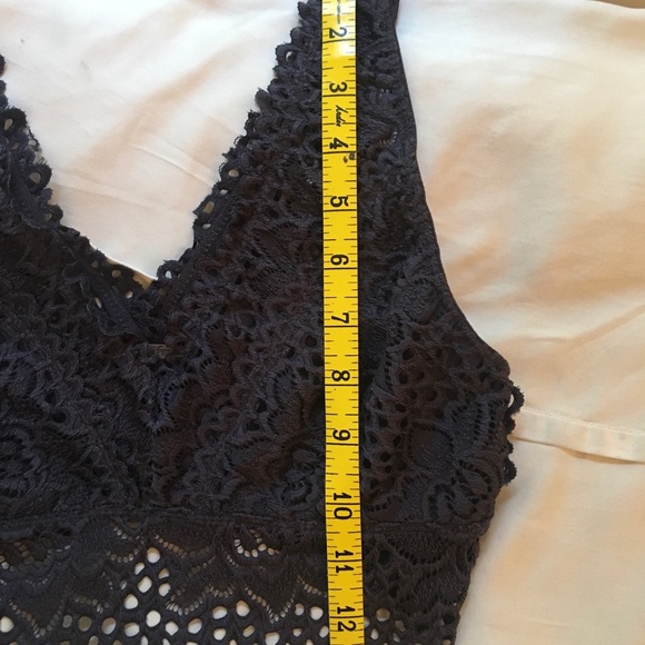 Poof! Black lace crop top. So cute! - Picture 4 of 5